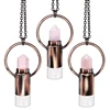KFT 2ML Glass Bottle Natural Crystal Quartz Roll On Perfume Bottle Pendant Necklace Quartz Crystal Essential Oil Roller Bottle 3