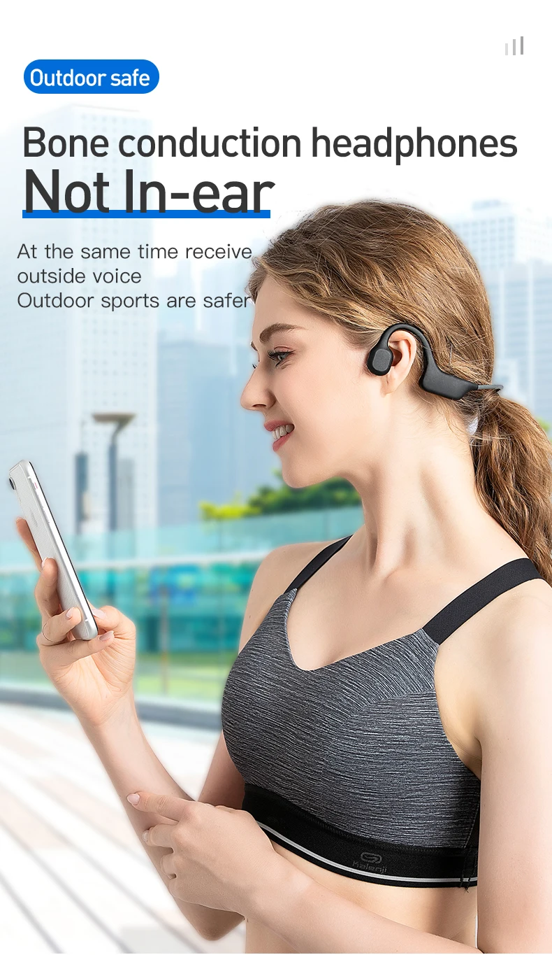 fone de ouvido estéreo mãos-livres com microfone para correr