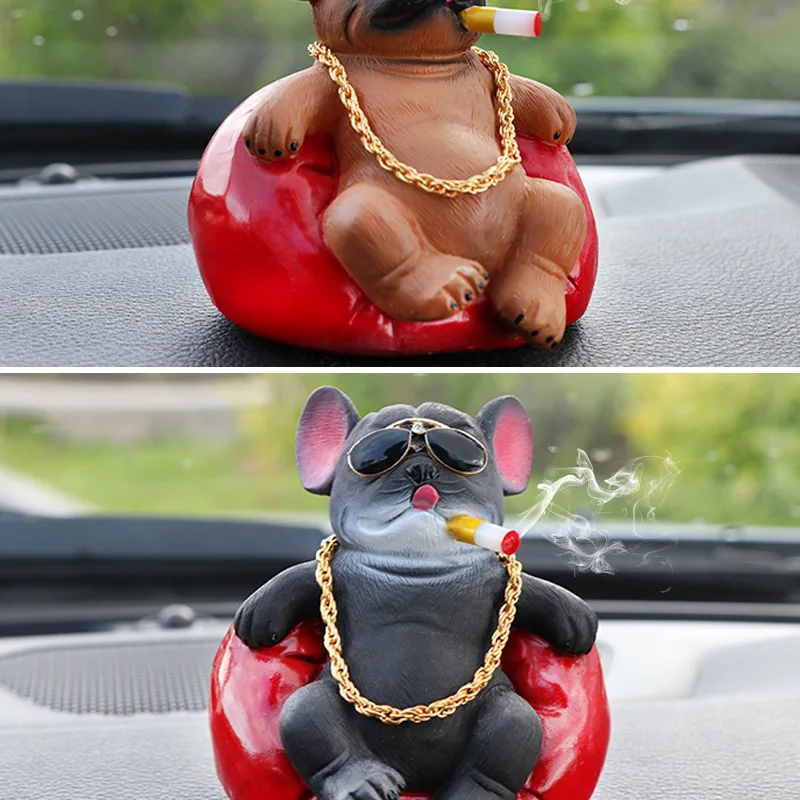 Креативные аксессуары для украшения автомобиля, Social Dog Smoking Dog Car, индивидуальное украшение автомобиля, универсальный автомобильный аксессуар