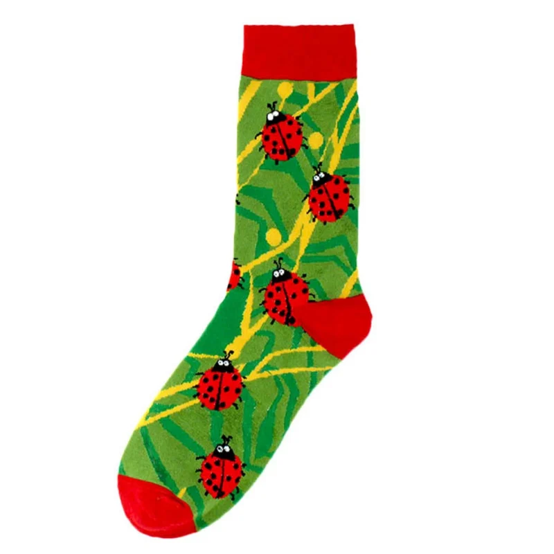 1 Pair Art Socks New Men Women Cotton Socks Couple Funny Socks Long Colorful Socks - Цвет: D