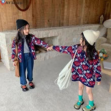 Vêtements de sœur pour filles, Cardigan ou robe en laine, couleur contrastée coréenne, automne et hiver, 8497, 2021 