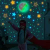 Colorful Moon Luminous Wall Stickers For Kids Room Bedroom Ceiling Art Decals Home Decor Unicorn Stars Glow In The Dark Stickers 4