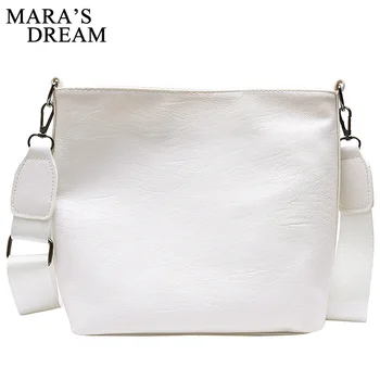 

Mara's Dream 2020 New Solid Color Fashion Autumn Ladies Retro Small Bag Wide Shoulder Strap Diagonal Bag Simple All-match Bag