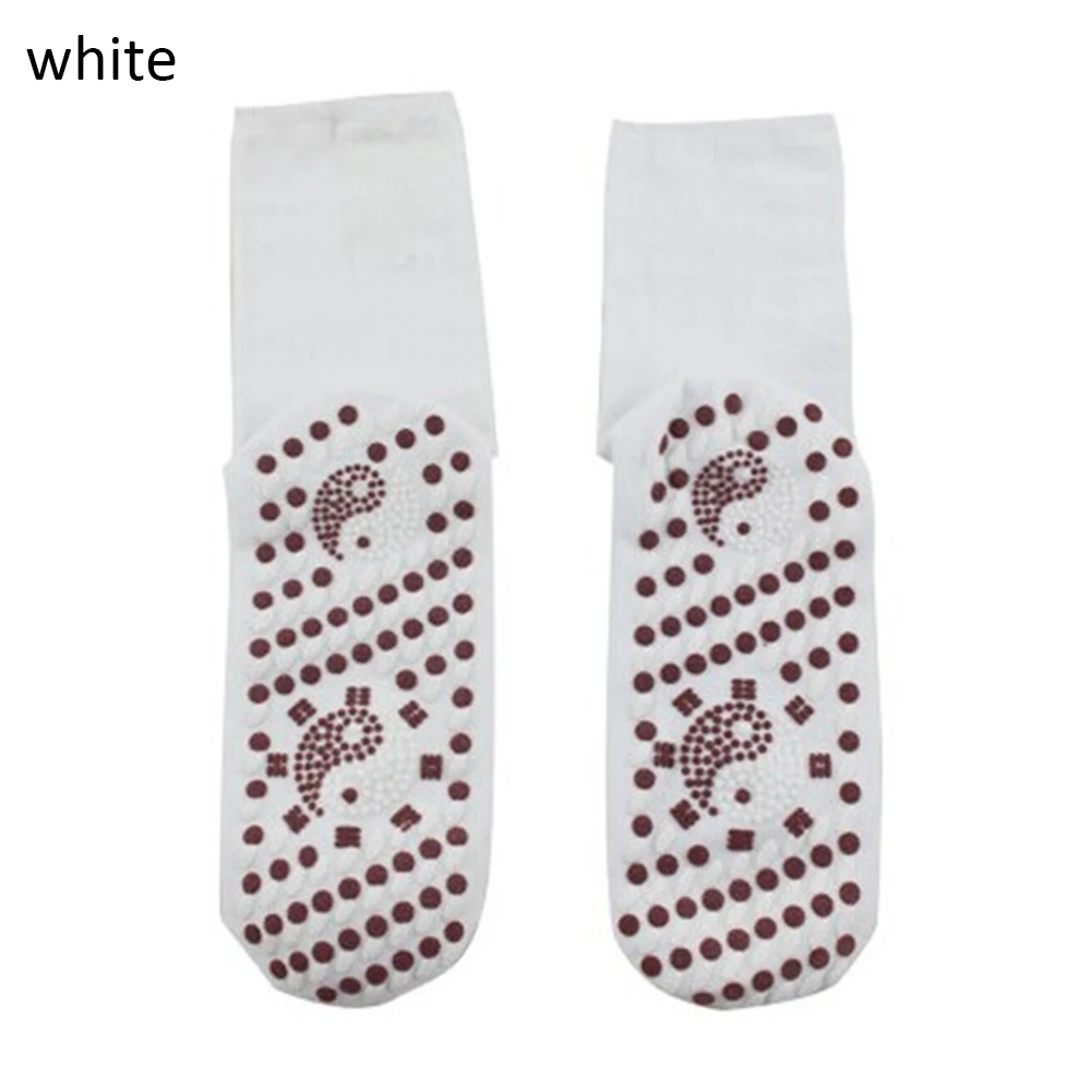 Черный Турмалиновые Самонагревающиеся Носки с подогревом для женщин Mem Health Heated Socks Магнитная терапия удобные - Цвет: Черный