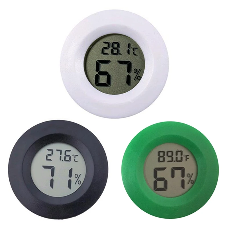 

LCD Hygrometer Thermometer Digital Monitor Round Humidity Meter Gauge For Indoor Greenhouse Basement Babyroom Outdoor Tool#1