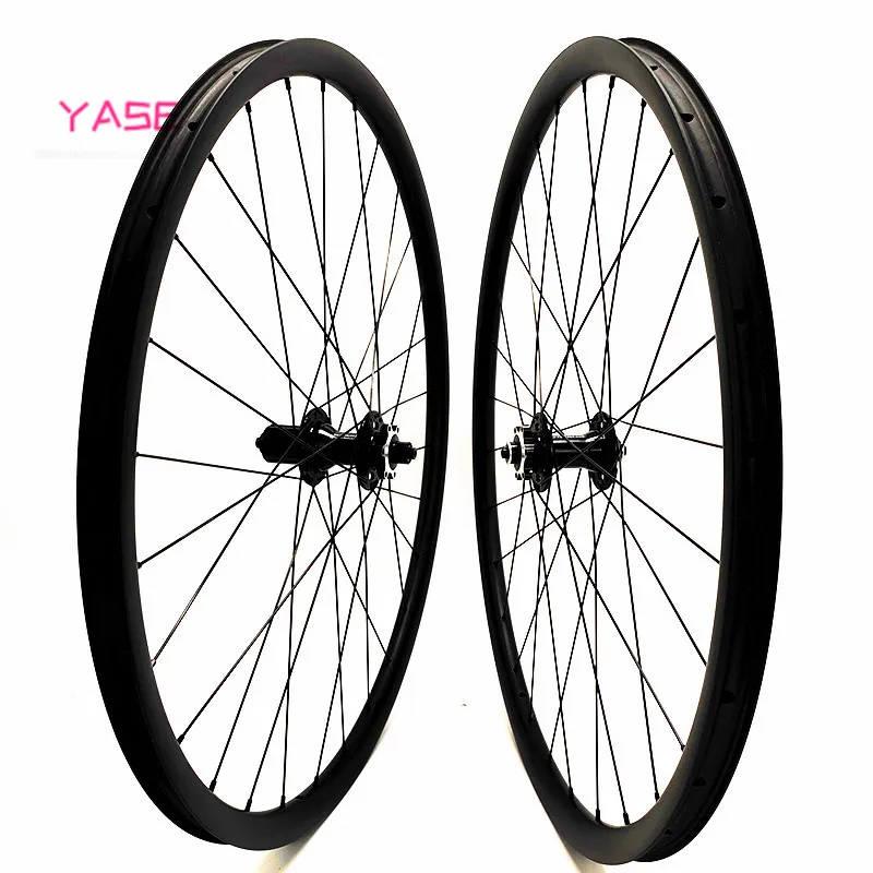YASE 29er Углеродные mtb дисковые колеса 30x24 мм Асимметричные бескамерные велосипедные колеса FASTace DA201 100x9 135x9 QR Углеродные MTB колеса