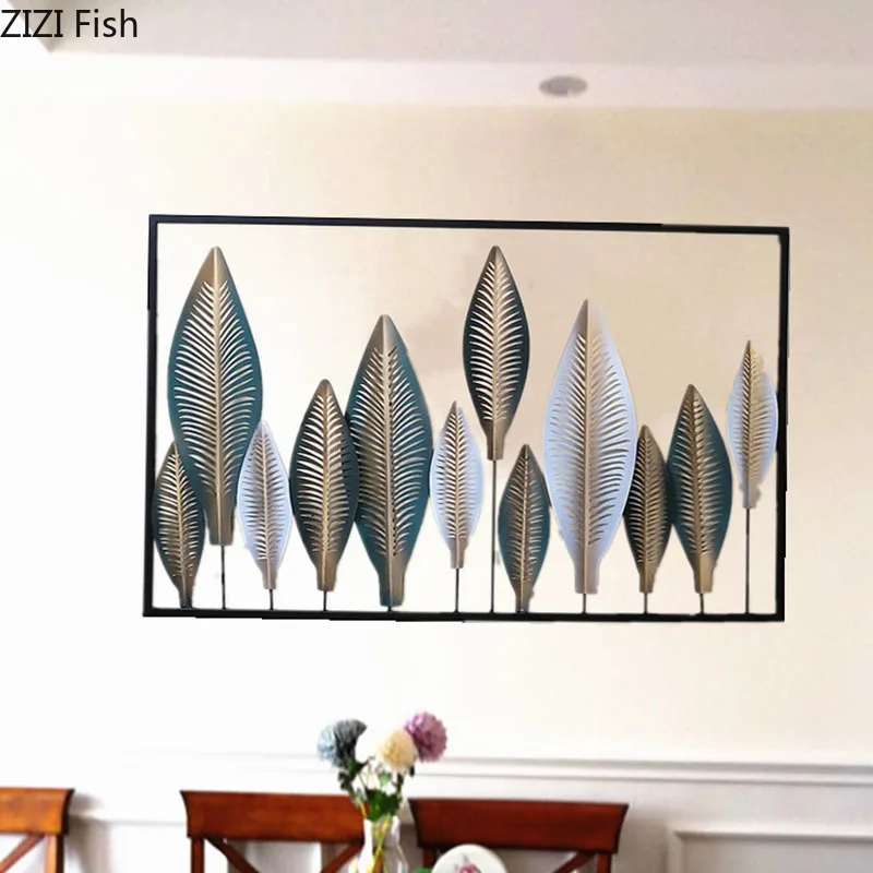 Скандинавская настенная подвеска с железными пальмовыми листьями настенные