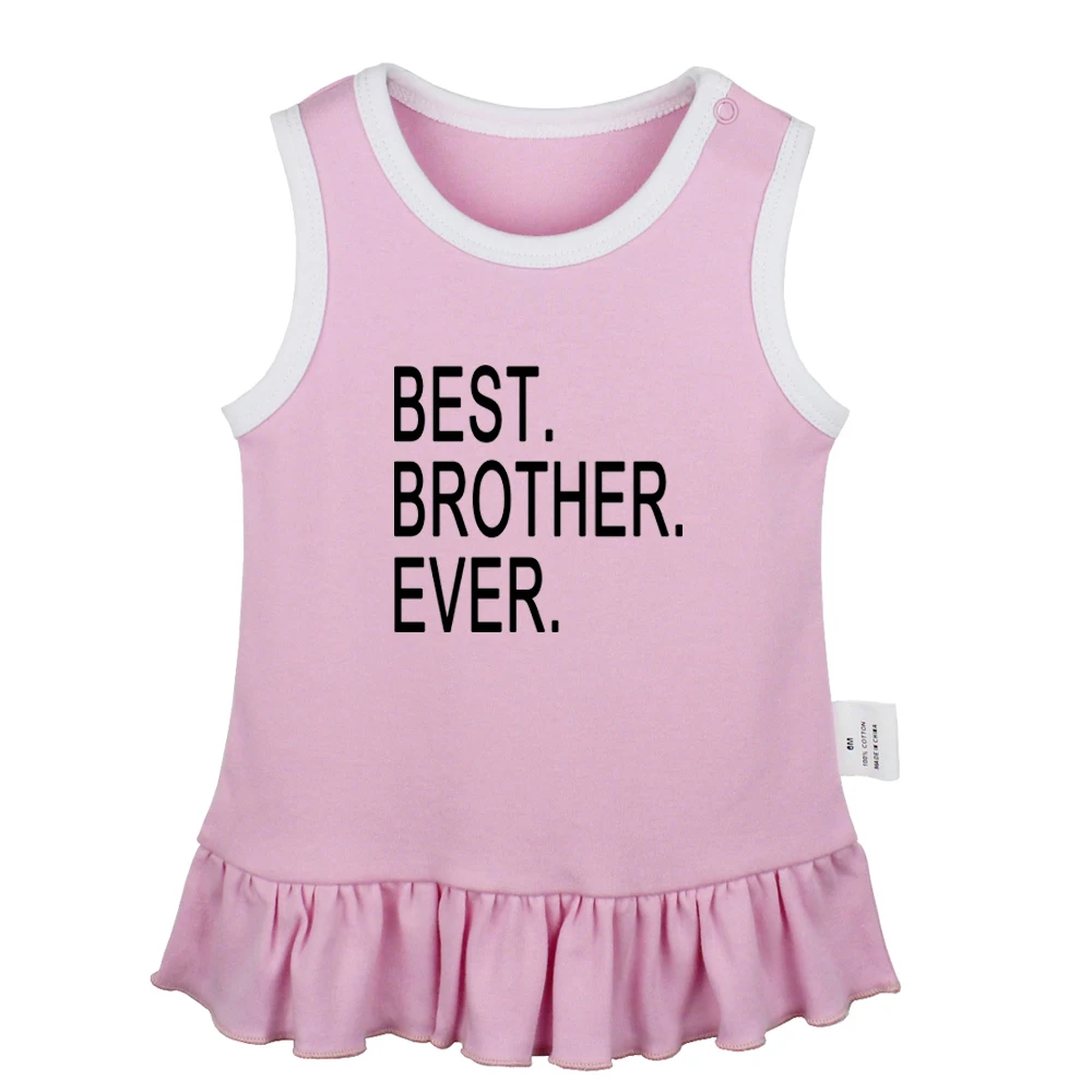 Платья для новорожденных девочек с надписью «best brother ever go hard or go home Dude's Digest» платье без рукавов для малышей хлопковая одежда для новорожденных - Цвет: JcBabyYS5015P