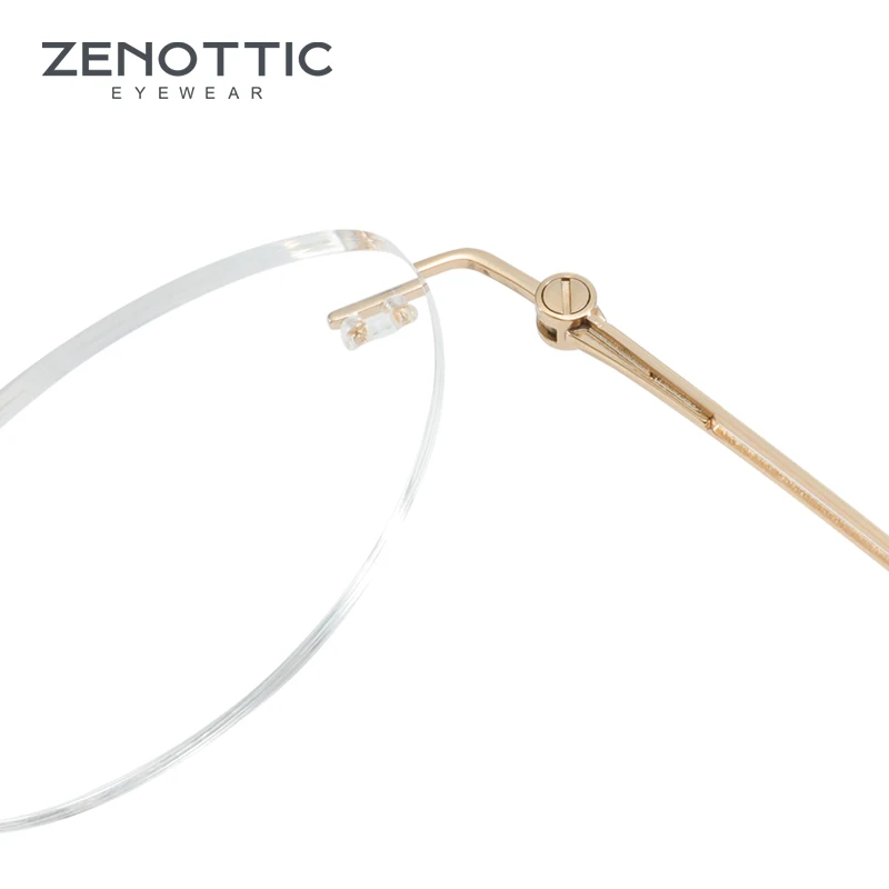 ZENOTTIC титановые очки без оправы по рецепту мужские и женские фотохромные с
