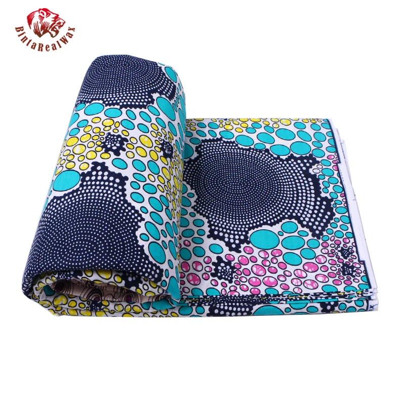 Tela africana con estampados de cera para Patchwork, telas africanas de  algodón, tela Ankara de cera Real para ropa, 6 yardas - AliExpress