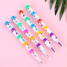 1 шт./лот канцелярские принадлежности милый снеговик карандаши мультфильм подарок карандаш с 5 сегментов собранные школьные и офисные принадлежности