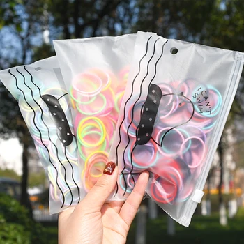 

100pcs / Lot Girls' nylon 3cm rubber band hair ring children's elastic hair band ponytail clip children's hair accessories
