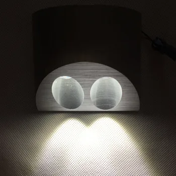 

4pcs/lot Hot High Quality Indoor 2w Led Wall Lamp Ac110v/220v Material Aluminum Sconce Bedroom Decorate Wall Light