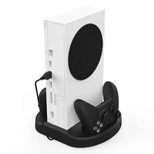 Für Xbox Serie S Vertikale Stand Dual Controller Ladegerät Dock Lüfter Spiele Konsole Sicher Schnelle Lade Halter Kühler
