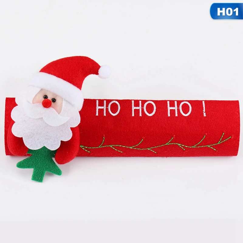 24*16 см рождественские украшения кухонный холодильник, СВЧ-печь дверная ручка тканевые скатерти дизайн снеговика