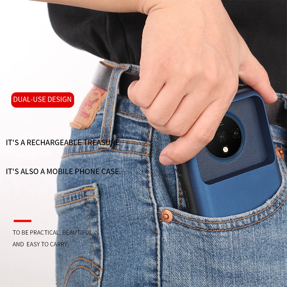 Для Oneplus 7T чехол для зарядного устройства 7000 Mah Smart Cover power Bank и чехол для телефона для Oneplus 7T чехол для аккумулятора