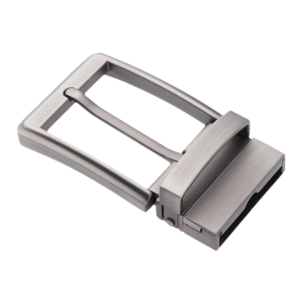 Reversible Alloy Belt Buckle Single Prong Rectangular Sewing Replacement Parts Craft Decoration for Men