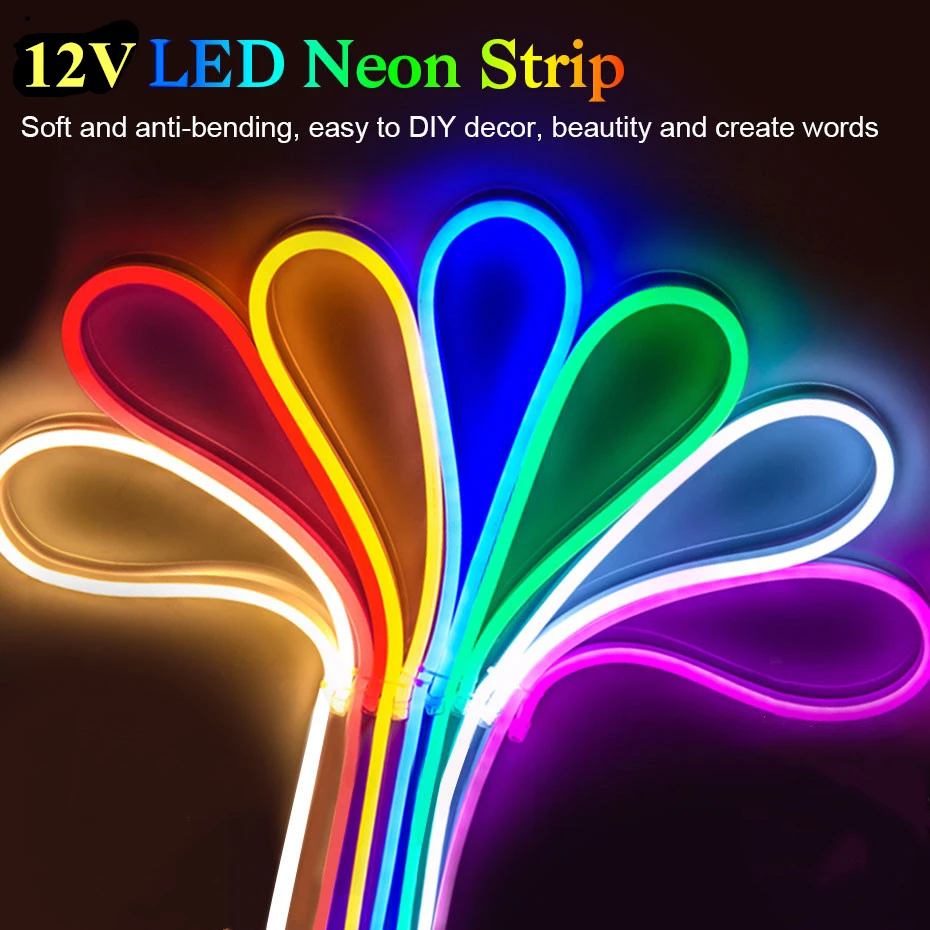 Led Strip 12V Waterproof 2835 120Led/m Ribbon Neon Light Strip IP67 White/Warm White Red Green Blue Pink Yellow Led Tape|LED Strips| - AliExpress