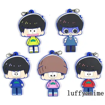 

osomatsu san Rubber pendant Karamatsu Jyushimatsu Todomatsu original anime PVC Mobile Phone charm Accessories strap Keychain