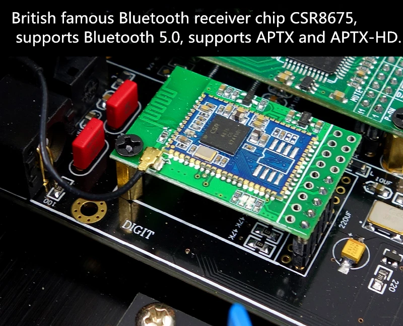 Ak4499 Full balance DAC decoder CSR8675 Bluetooth 5.0 APTX-HD LDAC Coaxial fiber Input with usb card