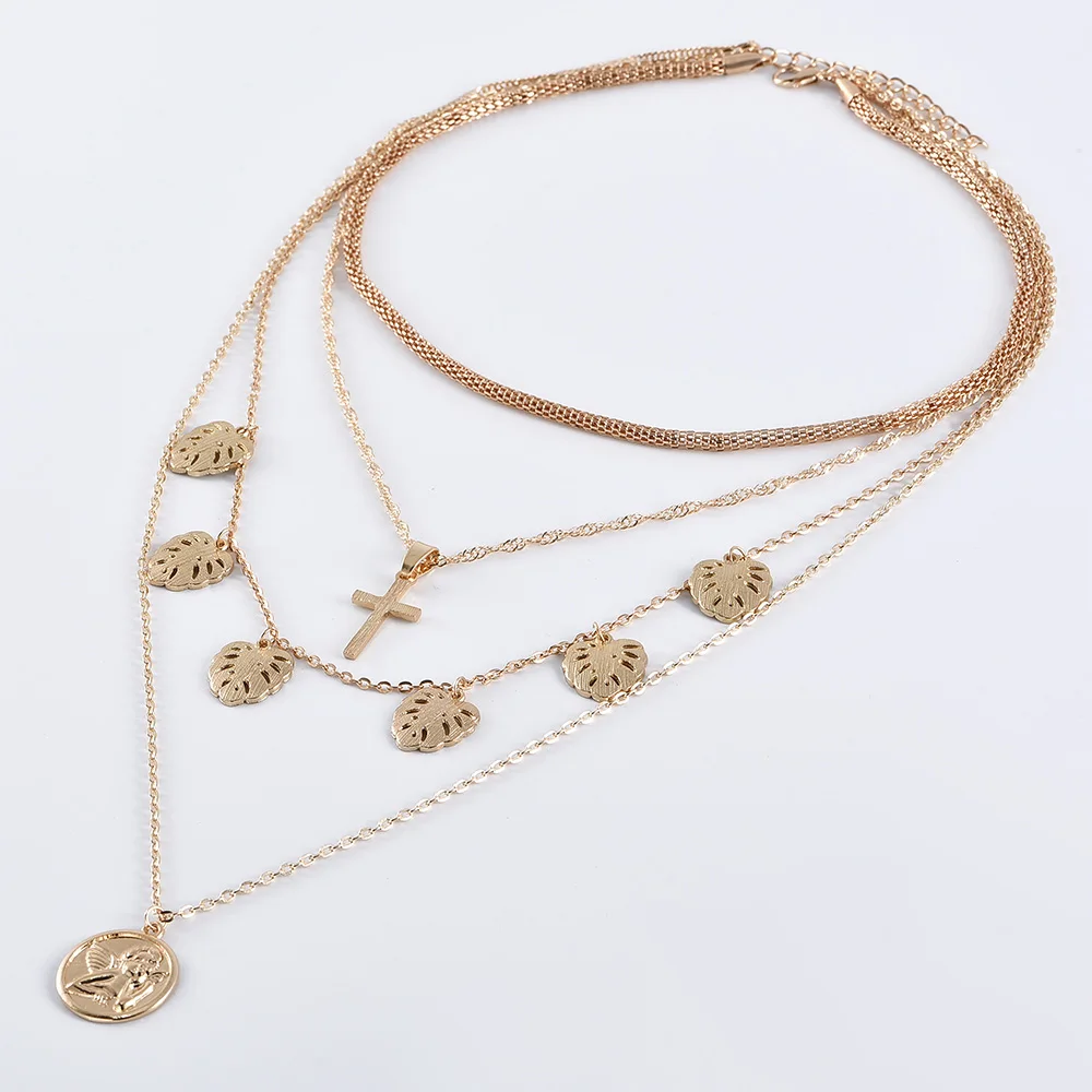 Женское Ожерелье 4 шт./компл. романтическое колье с кулоном в виде Купидона ангела