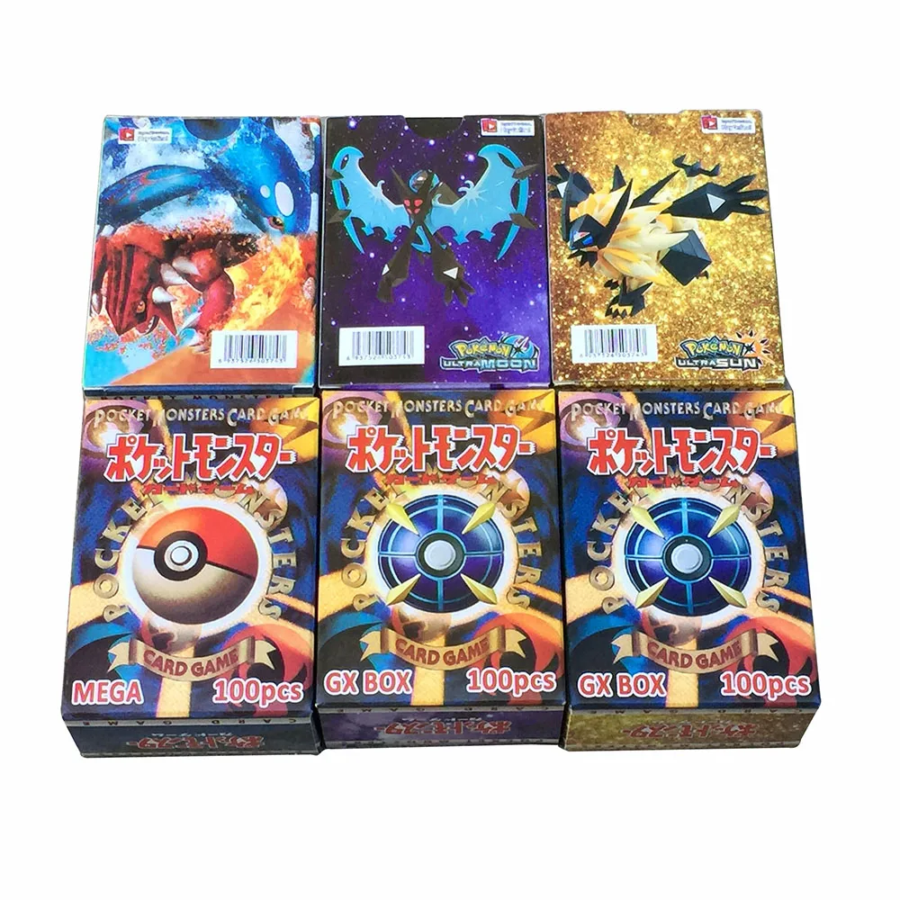 

300Pcs Pokemones Shinny Game Card Children Gx Ex Tag Team Mega Battle Collection Carte Trading No Repeat Toys For Kids