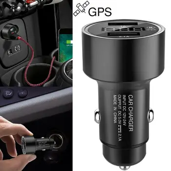 

Portable Mini Car GPS Tracker Locator Real Time Tracking Device Mobile App Tracking Dual USB Car Charger Voltmeter