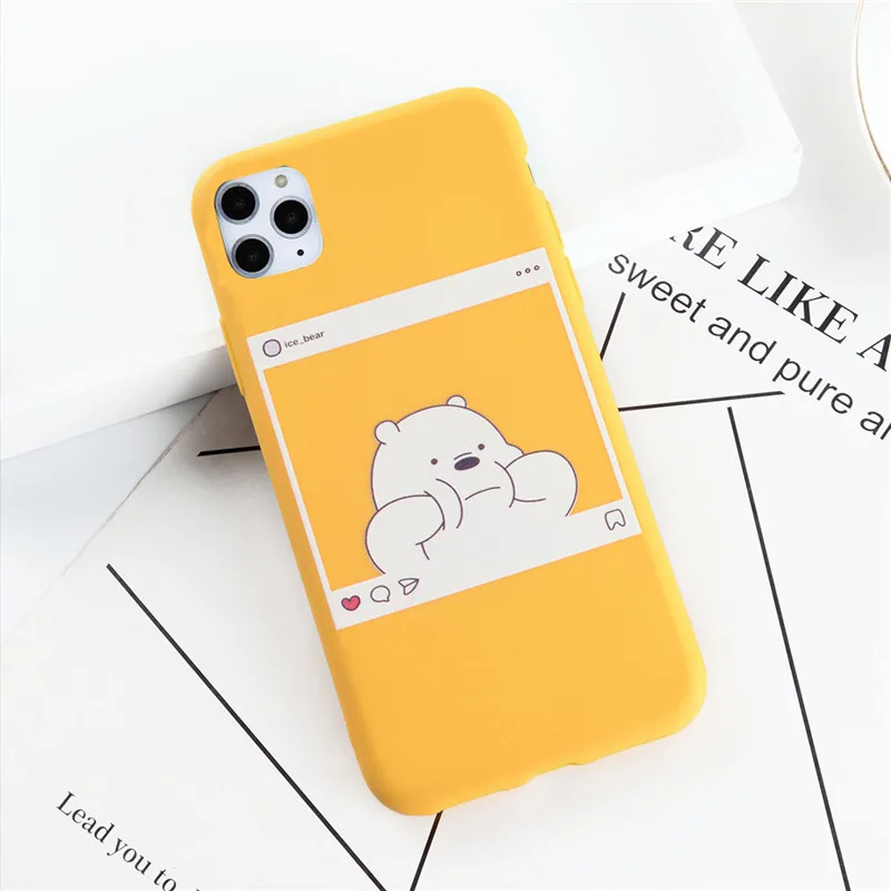 Чехол ottwn для iPhone 11, чехол для телефона с милым медведем, чехол для iPhone 7, 8, 6, 6S Plus, X, XR, XS Max, 5S, мягкая задняя крышка из ТПУ с забавным рисунком - Цвет: AC1542