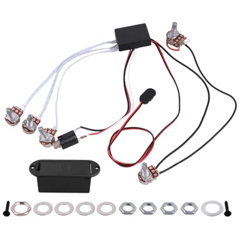

3-Stage Electric Guitar Bass Active Pickup Electric Guitar Bass Coil Active Pickup Tone Adjustment Line