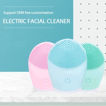

Waterproof Beauty Soft Deep Cleaning New Battery Electric Face Brush Tool Silicone Cleaner Deep Hole Brush Face Cleansing