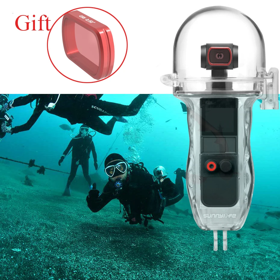 DJI OSMO Карманная камера 60 м Дайвинг Водонепроницаемый чехол с фильтром красный подводный защитный корпус коробка спортивные аксессуары vlogging