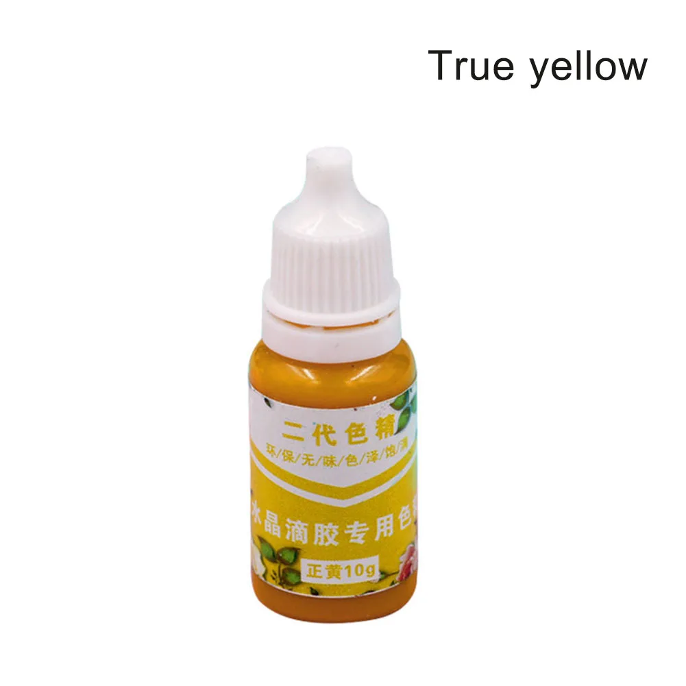 Высокая концентрация УФ смолы жидкий жемчуг цветной краситель пигмент эпоксидной смолы для DIY аксессуар для изготовления ювелирных изделий DNJ998 - Цвет: true yellow