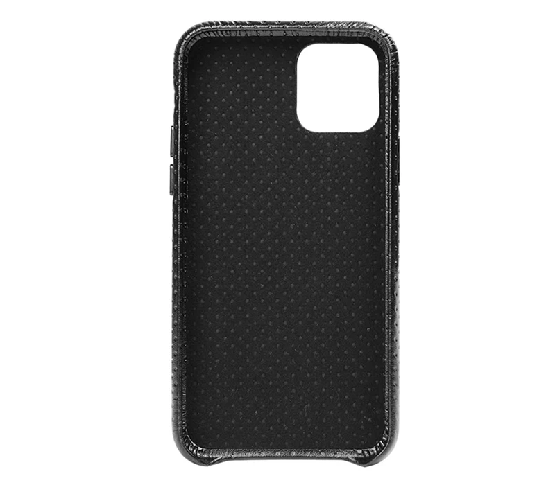 Модный чехол из натуральной кожи для iPhone 11/Pro/Max, роскошный защитный чехол на заднюю панель, чехол для iPhone 11 Pro Max, металлический чехол на кнопке