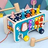 Kids Wooden Montessori Whac-A-Mole Toy Multifunctional Beat Slide Early Learning Educational Sensory Bab Children's Gift Toys ► Photo 1/6