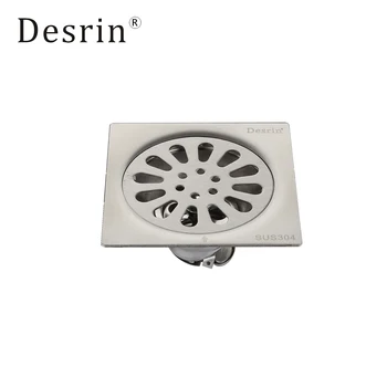 

Desrin Shower Drains Square Modern Bath Drains Chrome Brass Bathroom Floor Drain Waste Grate Drain
