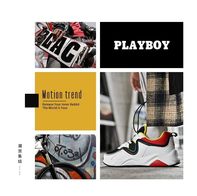 PLAYBOY новые кроссовки Мужские дышащие сетчатые уличные противоскользящие кроссовки для бега мужская легкая обувь для трекинга обувь