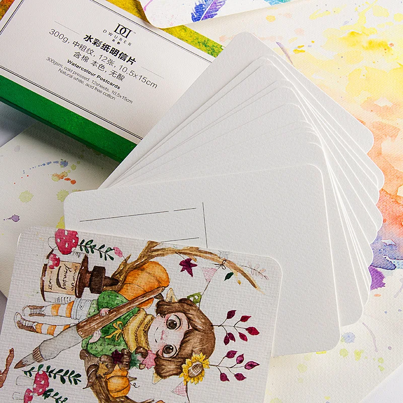 300g Professional Creative Round Watercolor Paper Pad Aquarelle Book Painting Paper Hand Painted Office School Supplies