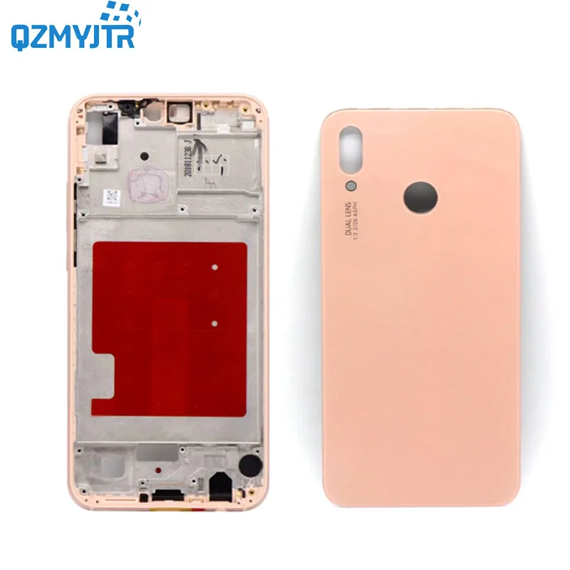 Замена для huawei p20 lite/nova 3E средняя рамка Передняя ЖК-Крышка корпуса безельные шасси+ задняя крышка батареи с инструментами
