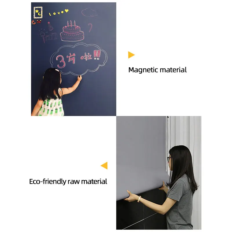 US $136.64 Magnetic doublelayer gray color writing board 1236m educational blackboard chalk dust free home decot wallpaper