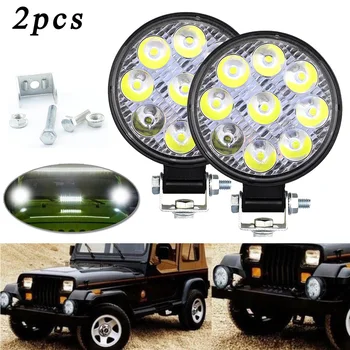 

auto accessories 2200LM 2pcs 27W Round 9 LED Work Light Bar Spotlight Off-Road Driving Fog Lamp 12V 24V