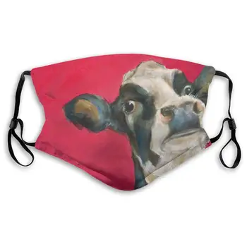 

Black White Cow Print Mouth Masks With Filter Washable And Reusable Anti Dust Breathable Mask With Adjustable Ear Loops For Men