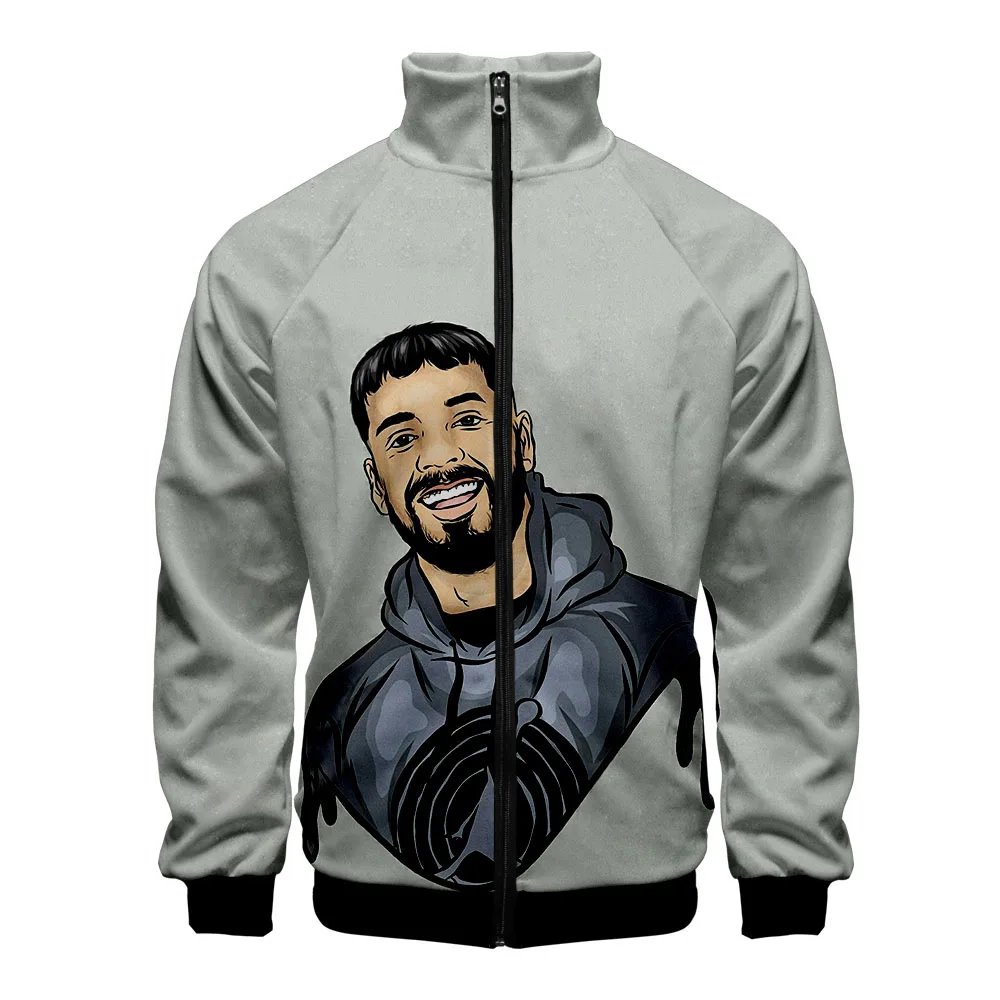 Anuel AA 3D весна осень бейсбольная куртка пальто для женщин мужчин хип хоп толстовки Толстовка уличная кардиган на молнии Одежда