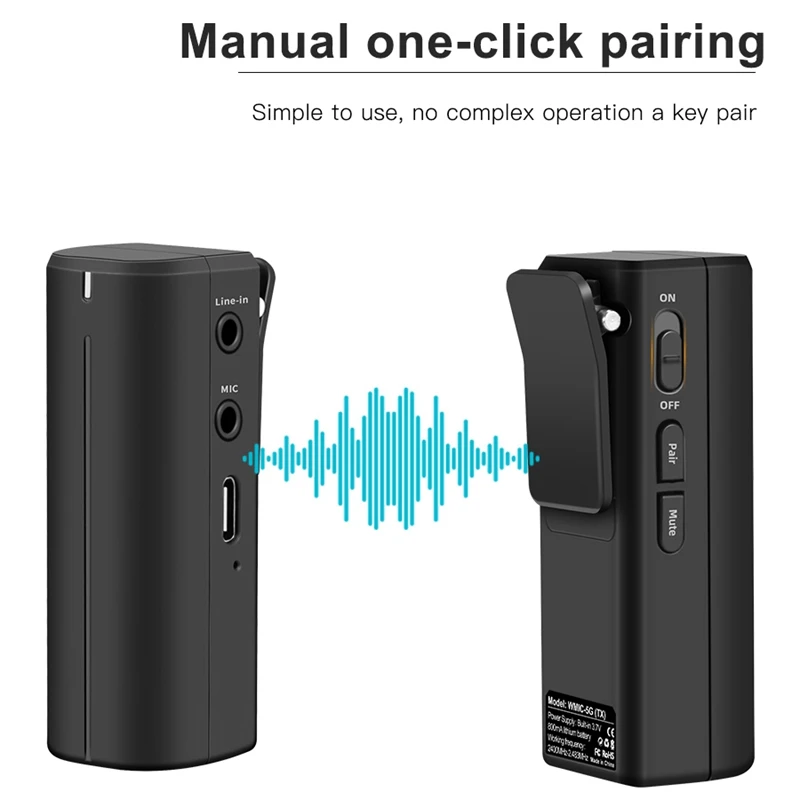 Portable 2.4GHZ Wireless Lavalier Microphone HD