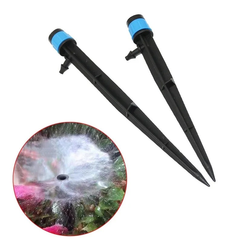 

100pcs 13CM Ground Plug Type Micro Sprinkler Fruit Tree Irrigation Sprinkler Dripper Plunger Plastic Sprinkler Irrigation System