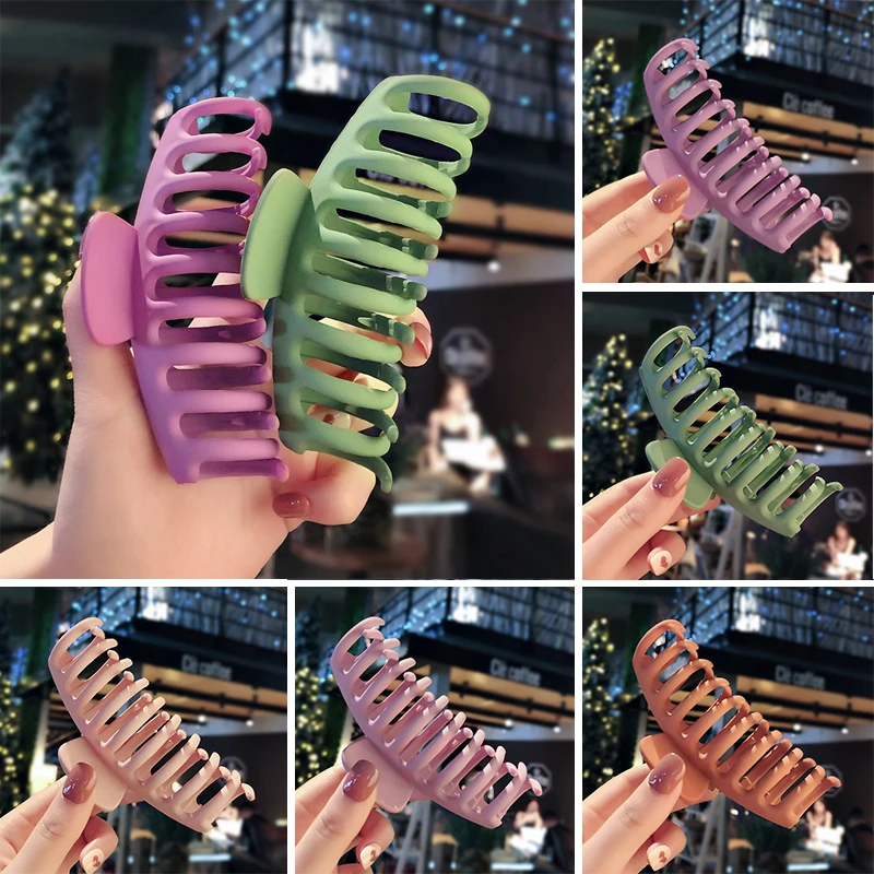 1Pcs Women Hair Clip Acrylic Hairpins Cross Transparent Hair Crab Claws Girls Make UP Washing Tool Accessories Decoration - Image 4