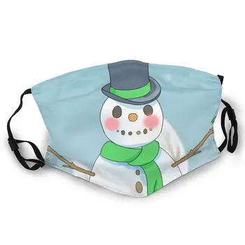 

Snow Man Double-sided printed dustproof and windproof mask, can be cleaned and reused, suitable for outdoor sports