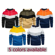 

Brand 2021 Men's Patchwork Sweater Hoodie Casual Plus Size Fleece Streetwear Fashion Autumn And Winter Sweatshirt MenJacket 3XL