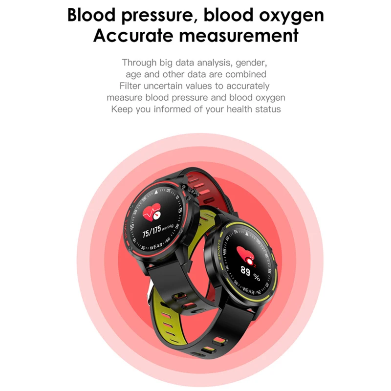 L8 Smart Watch Men Ip68 Waterproof Mode Smart Watch with Ecg Ppg Blood Pressure Heart Rate Sports Fitness Watches