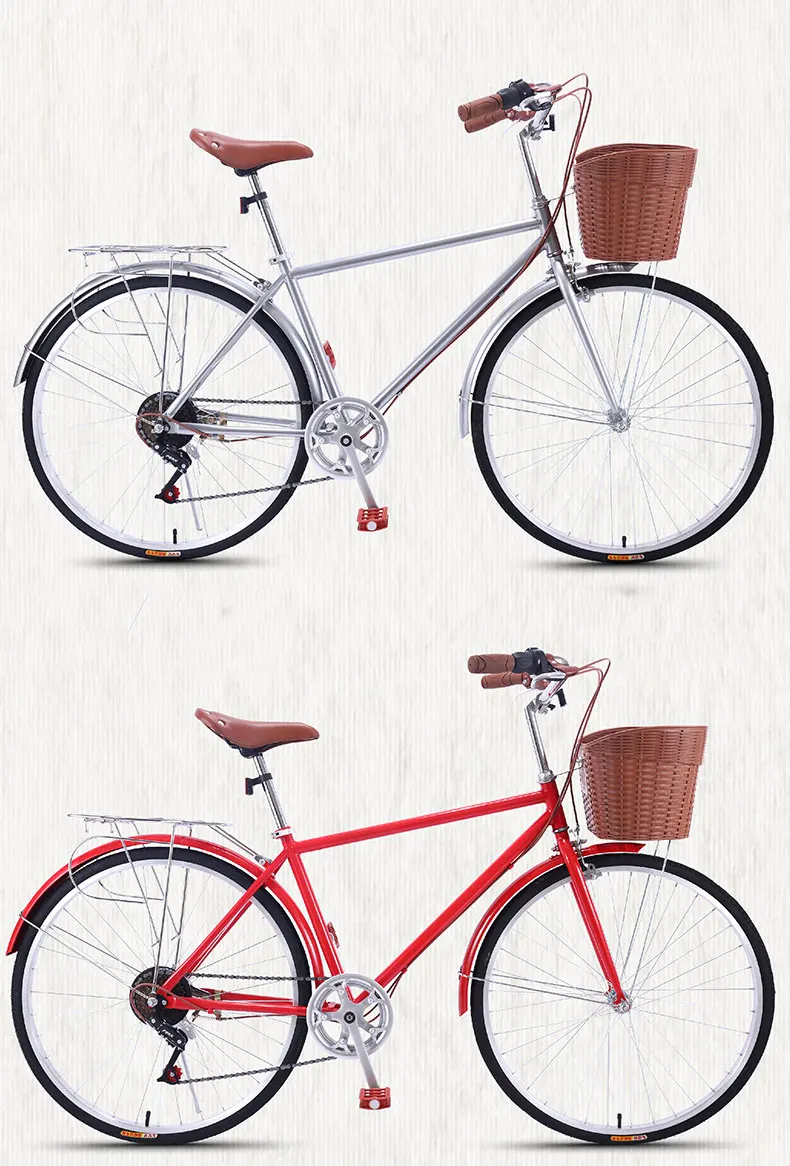 Road Bike 26 inch Retro Variable Speed Light Bicycle Commuter Vintage Adult Student Men And Women Selling