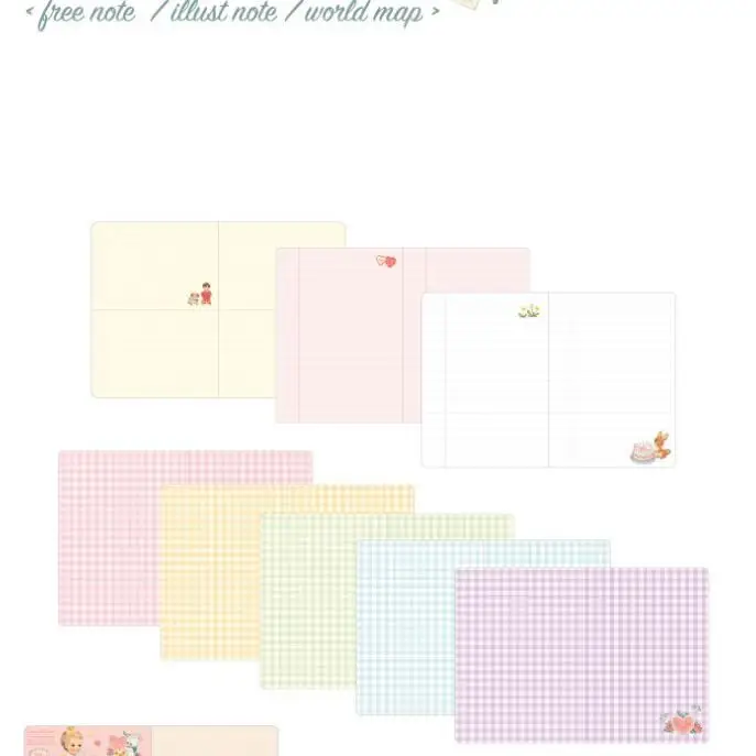 Милая мультяшная кукла тематический дневник все цветные страницы еженедельник 208P корейская мода, подарок